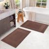 Superior Heavyweight Cotton Bath Mats, Bath Rugs For Bathroom Accessories, Washable Rug For Shower, Bath, Toilet, Modern Decor, No Backing, Luxury Hotel And Spa Quality, Set of 2, 22″ x 35″, Taupe(Mocha)