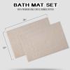 Superior Heavyweight Cotton Bath Mats, Bath Rugs For Bathroom Accessories, Washable Rug For Shower, Bath, Toilet, Modern Decor, No Backing, Luxury Hotel And Spa Quality, Set of 2, 22″ x 35″, Taupe(Ivory)
