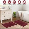 Superior Heavyweight Cotton Bath Mats, Bath Rugs For Bathroom Accessories, Washable Rug For Shower, Bath, Toilet, Modern Decor, No Backing, Luxury Hotel And Spa Quality, Set of 2, 22″ x 35″, Taupe(Burgundy)