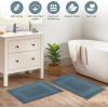 Superior Heavyweight Cotton Bath Mats, Bath Rugs For Bathroom Accessories, Washable Rug For Shower, Bath, Toilet, Modern Decor, No Backing, Luxury Hotel And Spa Quality, Set of 2, 22″ x 35″, Taupe(Sapphire)