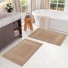 Superior Heavyweight Cotton Bath Mats, Bath Rugs For Bathroom Accessories, Washable Rug For Shower, Bath, Toilet, Modern Decor, No Backing, Luxury Hotel And Spa Quality, Set of 2, 22″ x 35″, Taupe(Taupe)