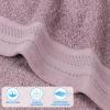 Superior Honeycomb 100% Cotton 500 GSM 12 Piece Bath Towel Set, 6 Washcloths, 4 Hand, 2 Bath Towels, Ideal for Bathroom, Kitchen or Beach, Quick Dry, Jacquard and Solid, Mid-Weight, Navy Peony(Sea Fog)