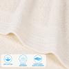 Superior Honeycomb 100% Cotton 500 GSM 12 Piece Bath Towel Set, 6 Washcloths, 4 Hand, 2 Bath Towels, Ideal for Bathroom, Kitchen or Beach, Quick Dry, Jacquard and Solid, Mid-Weight, Navy Peony(Ivory)