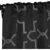Superior Imperial Trellis Quality Soft, Insulated, Thermal, Woven Blackout Grommet Printed Curtain Panel Pair (Set Of 2) 52″ x 108″ – Navy Blue(Black)