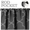 Superior Imperial Trellis Quality Soft, Insulated, Thermal, Woven Blackout Grommet Printed Curtain Panel Pair (Set Of 2) 52″ x 108″ – Navy Blue(Charcoal)