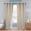 Superior Imperial Trellis Quality Soft, Insulated, Thermal, Woven Blackout Grommet Printed Curtain Panel Pair (Set Of 2) 52″ x 108″ – Navy Blue(Ivory)