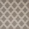 Superior Indoor Area, Jute Backing Rugs, Modern Floor Decor for Entryway Hallway, Kitchen, Office, Bedroom, Living, Dining Room, Nursery, Elegant Double Trellis, 5ft, Grey(5′ x 5′ (Square))