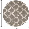 Superior Indoor Area, Jute Backing Rugs, Modern Floor Decor for Entryway Hallway, Kitchen, Office, Bedroom, Living, Dining Room, Nursery, Elegant Double Trellis, 5ft, Grey(5′ (Round))