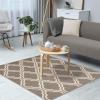 Superior Indoor Area, Jute Backing Rugs, Modern Floor Decor for Entryway Hallway, Kitchen, Office, Bedroom, Living, Dining Room, Nursery, Elegant Double Trellis, 5ft, Grey(5′ x 5′ (Square))