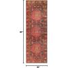 Superior Indoor Area Rug, Aesthetic Home Decor, Floor Rugs for Living Room, Office, Kitchen, Entryway, Dining, Southwestern Geometric, Ren Collection, Blue Orange, 5′ x 7′ 6″, Blue Orange(Brown 01)