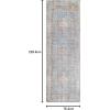 Superior Indoor Area Rug, Cotton Backing, Flatweave Medallion Rugs for Dining, Family, Kitchen, Office Floor, Traditional Home Decor, Adelia Collection, 5′ 7″ x 8′ 9″, Azure(Light Brown)