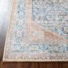 Superior Indoor Area Rug, Cotton Backing, Flatweave Medallion Rugs for Dining, Family, Kitchen, Office Floor, Traditional Home Decor, Adelia Collection, 5′ 7″ x 8′ 9″, Azure(Light Brown)