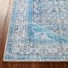 Superior Indoor Area Rug, Cotton Backing, Flatweave Medallion Rugs for Dining, Family, Kitchen, Office Floor, Traditional Home Decor, Adelia Collection, 5′ 7″ x 8′ 9″, Azure(Light Blue)