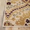 Superior Indoor Area Rug, Jute Backed, Modern Oriental Floral Damask Floor Decor for Office, Living Room, Bedroom, Entryway, Dining/Kitchen, Hardwood, Tile, Augusta Collection, 8′ x 10′, Blue Beige(Camel)
