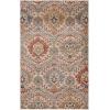 Superior Indoor Area Rug, Jute Backed, Modern Oriental Floral Damask Floor Decor for Office, Living Room, Bedroom, Entryway, Dining/Kitchen, Hardwood, Tile, Augusta Collection, 8′ x 10′, Blue Beige(Ginger)
