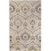 Superior Indoor Area Rug, Jute Backed, Modern Oriental Floral Damask Floor Decor for Office, Living Room, Bedroom, Entryway, Dining/Kitchen, Hardwood, Tile, Augusta Collection, 8′ x 10′, Blue Beige(Multi-colored – Z)