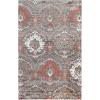 Superior Indoor Area Rug, Jute Backed, Modern Oriental Floral Damask Floor Decor for Office, Living Room, Bedroom, Entryway, Dining/Kitchen, Hardwood, Tile, Augusta Collection, 8′ x 10′, Blue Beige(Rust)