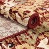 Superior Indoor Area Rug, Jute Backed, Modern Oriental Floral Damask Floor Decor for Office, Living Room, Bedroom, Entryway, Dining/Kitchen, Hardwood, Tile, Augusta Collection, 8′ x 10′, Blue Beige(Red – Z)