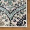Superior Indoor Area Rug, Jute Backed, Modern Oriental Floral Damask Floor Decor for Office, Living Room, Bedroom, Entryway, Dining/Kitchen, Hardwood, Tile, Augusta Collection, 8′ x 10′, Blue Beige(Deep Royal)