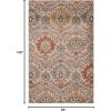 Superior Indoor Area Rug, Jute Backed, Modern Oriental Floral Damask Floor Decor for Office, Living Room, Bedroom, Entryway, Dining/Kitchen, Hardwood, Tile, Augusta Collection, 8′ x 10′, Blue Beige(Ginger)