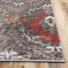 Superior Indoor Area Rug, Jute Backed, Modern Oriental Floral Damask Floor Decor for Office, Living Room, Bedroom, Entryway, Dining/Kitchen, Hardwood, Tile, Augusta Collection, 8′ x 10′, Blue Beige(Rust – Z)