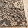 Superior Indoor Area Rug, Jute Backed, Modern Oriental Floral Damask Floor Decor for Office, Living Room, Bedroom, Entryway, Dining/Kitchen, Hardwood, Tile, Augusta Collection, 8′ x 10′, Blue Beige(Light Blue – Z)