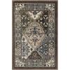 Superior Indoor Area Rug, Jute Backed, Modern Rugs for Entryway, Hallway, Kitchen, Office, Bedroom, Living/Dining Room, Nursery, Artistic Neutral Damask, Paloma Collection, 6′ x 9′, Chocolate(Chocolate)