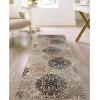 Superior Indoor Area Rug, Jute Backed, Perfect for Entryway, Office, Living/Dining Room, Bedroom, Kitchen, Hardwood Floor, Floral Scroll Decor, Leigh Collection, 8′ x 10′, Multi-Colored(Multi-colored)
