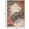 Superior Indoor Area Rug, Jute Backed, Perfect for Entryway, Office, Living/Dining Room, Bedroom, Kitchen, Hardwood Floor, Floral Scroll Decor, Leigh Collection, 8′ x 10′, Multi-Colored(Gold)