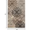 Superior Indoor Area Rug, Jute Backed, Perfect for Entryway, Office, Living/Dining Room, Bedroom, Kitchen, Hardwood Floor, Floral Scroll Decor, Leigh Collection, 8′ x 10′, Multi-Colored(A Multi Colored)