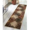 Superior Indoor Area Rug, Jute Backed, Perfect for Entryway, Office, Living/Dining Room, Bedroom, Kitchen, Hardwood Floor, Floral Scroll Decor, Leigh Collection, 8′ x 10′, Multi-Colored(Gold)
