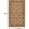 Superior Indoor Area Rug, Jute Backed Rugs for Bedroom, Living/Dining Room, Office, Entryway, Hallway, Kitchen, Traditional Floral Scroll Floor Decor, Heritage Collection, Ivory, 5′ x 5′ Square(Ivory)