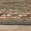 Superior Indoor Area Rug, Jute Backed Rugs for Bedroom, Living/Dining Room, Office, Entryway, Hallway, Kitchen, Traditional Floral Scroll Floor Decor, Heritage Collection, Ivory, 5′ x 5′ Square(Dark Green)
