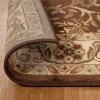 Superior Indoor Area Rug, Jute Backed Rugs for Bedroom, Living/Dining Room, Office, Entryway, Hallway, Kitchen, Traditional Floral Scroll Floor Decor, Heritage Collection, Ivory, 5′ x 5′ Square(Mocha – Z)