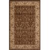 Superior Indoor Area Rug, Jute Backed Rugs for Bedroom, Living/Dining Room, Office, Entryway, Hallway, Kitchen, Traditional Floral Scroll Floor Decor, Heritage Collection, Ivory, 5′ x 5′ Square(Mocha – Z)