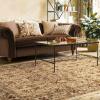 Superior Indoor Area Rug, Jute Backed Rugs for Bedroom, Living/Dining Room, Office, Entryway, Hallway, Kitchen, Traditional Floral Scroll Floor Decor, Heritage Collection, Ivory, 5′ x 5′ Square(Ivory)