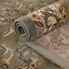 Superior Indoor Area Rug, Jute Backed Rugs for Bedroom, Living/Dining Room, Office, Entryway, Hallway, Kitchen, Traditional Floral Scroll Floor Decor, Heritage Collection, Ivory, 5′ x 5′ Square(Dark Green)