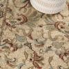 Superior Indoor Area Rug, Jute Backed Rugs for Bedroom, Living/Dining Room, Office, Entryway, Hallway, Kitchen, Traditional Floral Scroll Floor Decor, Heritage Collection, Ivory, 5′ x 5′ Square(Ivory – Z)