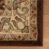Superior Indoor Area Rug, Jute Backed Rugs for Bedroom, Living/Dining Room, Office, Entryway, Hallway, Kitchen, Traditional Floral Scroll Floor Decor, Heritage Collection, Ivory, 5′ x 5′ Square(Mocha – Z)