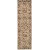 Superior Indoor Area Rug, Jute Backed Rugs for Bedroom, Living/Dining Room, Office, Entryway, Hallway, Kitchen, Traditional Floral Scroll Floor Decor, Heritage Collection, Ivory, 5′ x 5′ Square(Ivory – Z)