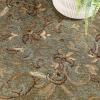 Superior Indoor Area Rug, Jute Backed Rugs for Bedroom, Living/Dining Room, Office, Kitchen, Traditional Floral Scroll Floor Decor, Heritage Collection, Ivory, 9′ x 12′(Green)