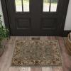 Superior Indoor Area Rug, Jute Backed Rugs for Bedroom, Living/Dining Room, Office, Kitchen, Traditional Floral Scroll Floor Decor, Heritage Collection, Ivory, 9′ x 12′(Dark Green)