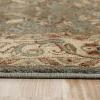Superior Indoor Area Rug, Jute Backed Rugs for Bedroom, Living/Dining Room, Office, Kitchen, Traditional Floral Scroll Floor Decor, Heritage Collection, Ivory, 9′ x 12′(Green)