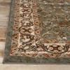Superior Indoor Area Rug, Jute Backed Rugs for Bedroom, Living/Dining Room, Office, Kitchen, Traditional Floral Scroll Floor Decor, Heritage Collection, Ivory, 9′ x 12′(Dark Green)