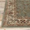 Superior Indoor Area Rug, Jute Backed Rugs for Bedroom, Living/Dining Room, Office, Kitchen, Traditional Floral Scroll Floor Decor, Heritage Collection, Ivory, 9′ x 12′(Green)