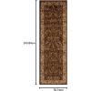 Superior Indoor Area Rug, Jute Backed Rugs for Bedroom, Living/Dining Room, Office, Kitchen, Traditional Floral Scroll Floor Decor, Heritage Collection, Ivory, 9′ x 12′(Mocha)