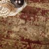 Superior Indoor Area Rug, Jute Backing, Abstract Rugs for Entryway, Kitchen Floors, Office Floor Cover, Modern Rugs, Afton Acid Wash Collection, 5′ x 5′, Auburn(Auburn)