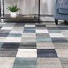 Superior Indoor Area Rug, Jute Backing, Geometric Tile Block Floor Decor for Office, Living Room, Dining, Kitchen Floors, Bedroom, Entryway, Modern Rugs, Rockaway Collection, 5′ x 8′, Rivulet