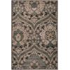 Superior Indoor Area Rug, Jute Backing, Modern Aesthetic, Vintage Floral Oriental Rugs, Home Decor for Entry, Dining, Kitchen, Augusta Collection, 8′ x 8′, Beige/Brown(Light Blue)
