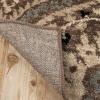 Superior Indoor Area Rug, Jute Backing, Modern Aesthetic, Vintage Floral Oriental Rugs, Home Decor for Entry, Dining, Kitchen, Augusta Collection, 8′ x 8′, Beige/Brown(Light Blue)